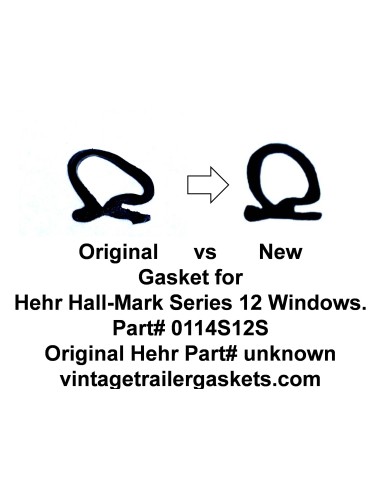 Hehr Hallmark 12 (1201, 1202, 1109,...) Window Gasket for Vintage Hehr Awning Windows