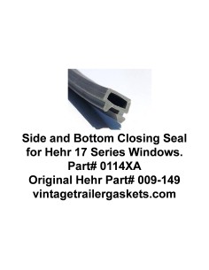 Hehr Hallmark 17, 1701, Closing Seal, Sides and Bottom for Vintage Hehr Awning Windows 2