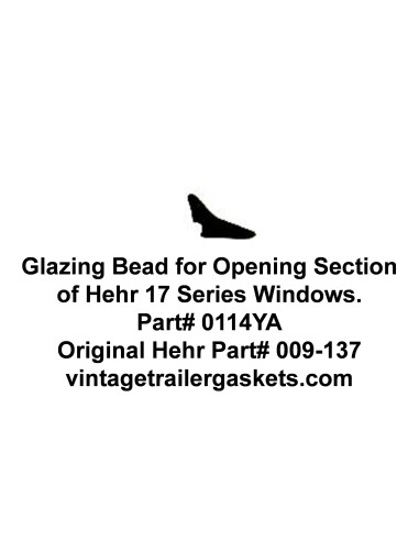 Hehr Hallmark 17 Glazing Bead, Movable Section, for Vintage Hehr Awning Windows