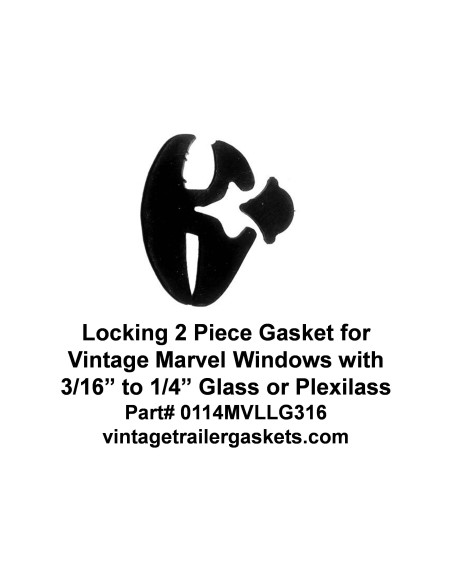 Spartan Locking Gasket for 3/16" to 1/4" Glass Plexiglass Spartan Locking Gasket for 3/16" to 1/4" Glass Plexiglass