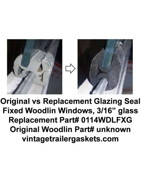Woodlin Glazing Seal for Vintage Woodlin Stationary Windows Woodlin Glazing Seal for Vintage Woodlin Stationary Windows
