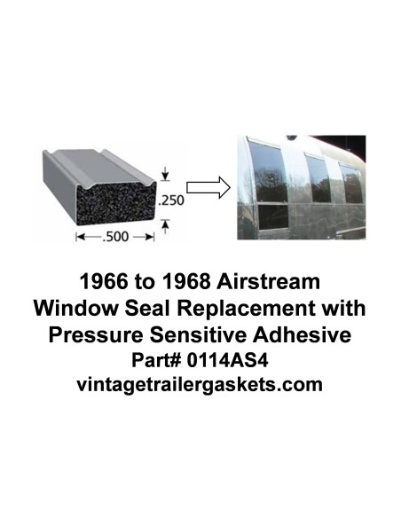 Airstream 1966 to 1968 Window Seal