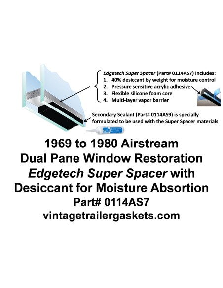 1970 to 1980 Airstream Dual Pane Glass Spacer