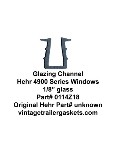 Hehr 3500 3600 4200 4900 Glazing Channel for 1/8 Inch Glass