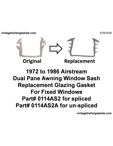 Dual Pane Fixed Window Replacement Glazing Gasket not Spliced