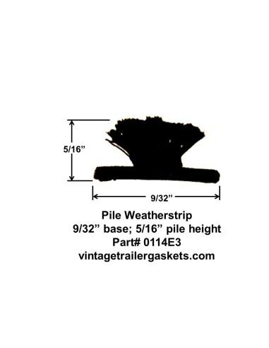 0114E3 Pile Weatherstrip