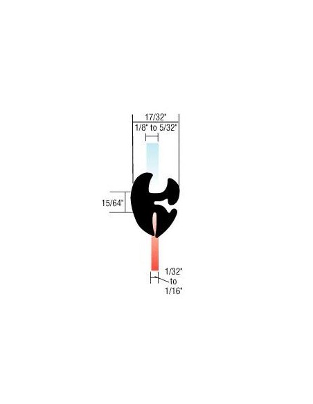Marvel Locking Gasket for 1/8" Glass Marvel Locking Gasket for 1/8" Glass