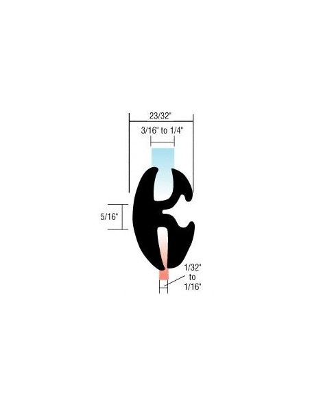 Marvel Locking Gasket for 3/16" to 1/4" Glass/plexi Marvel Locking Gasket for 3/16" to 1/4" Glass/plexi