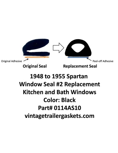 Medium Rubber D Seal for Airstream and Spartan Trailers