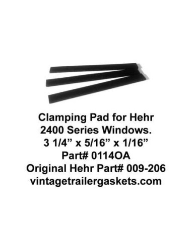 Hehr 2401 Glass Clamping Pads for Hehr Vintage Jalousie Windows