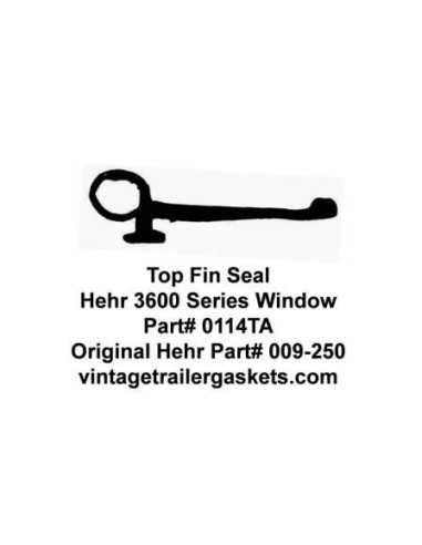 Hehr 3600, 3500, 3200 Top Fin Seal for Hehr Jalousie Windows