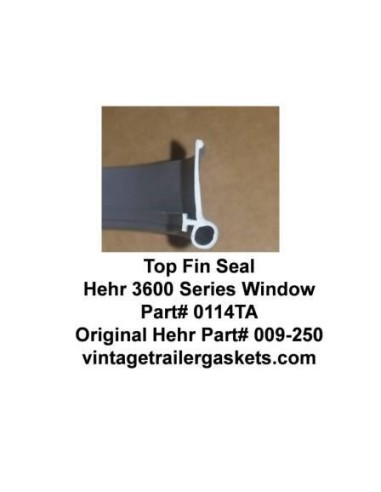 Hehr 3600, 3500, 3200 Top Fin Seal for Hehr Jalousie Windows