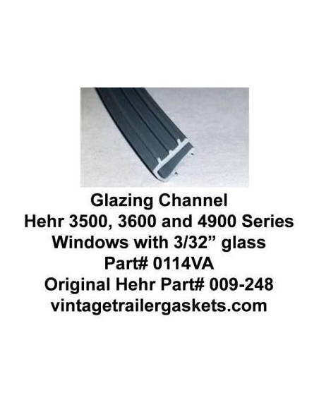 Hehr 3500 3501 3600 3601 Glazing Channel for 3/32 Inch Glass