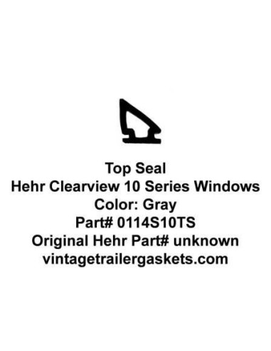 Hehr Clearview 10, 1009, Top Seal for Vintage Hehr Awning Windows