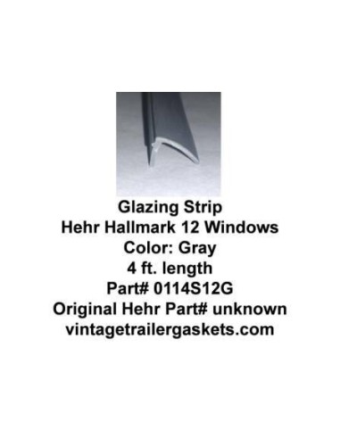 Hehr Hallmark 12, 1201, 1202, 1299, 1109, Window Glazing Strip for Vintage Hehr Awning Windows