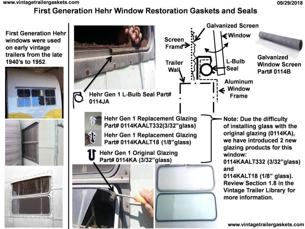 Gaskets Seals And Rubber For Vintage Hehr And Woodlin Windows